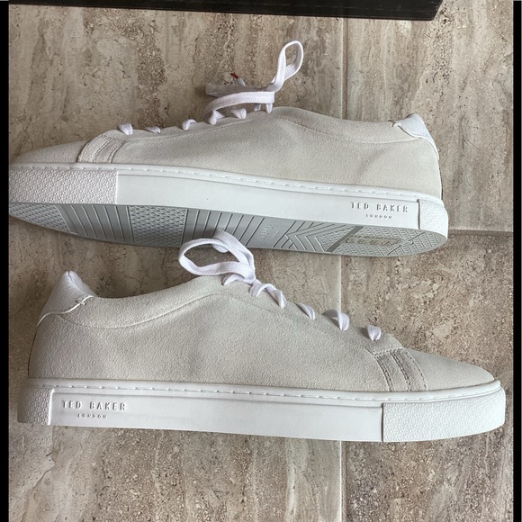 Ted Baker Triloba White Suede Sneakers - Picture 11 of 15